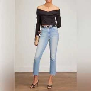 Mother The Hustler Ankle Fray Jeans Raw Hem NWT in Au Revoir size 31